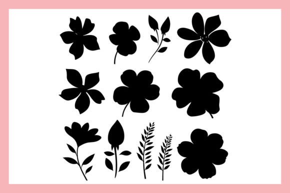 Download Violet Flower Black Silhouette 1 - Violet flower Collection