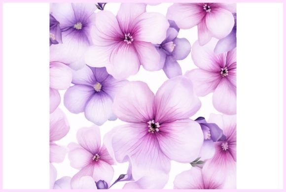 Download Violet Flowers Seamless Pattern - Violet flower Collection