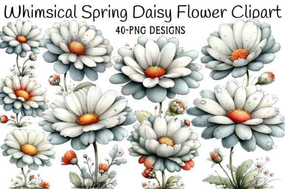 Download Whimsical Spring Daisy Flower Clipart - Daisy flower Collection