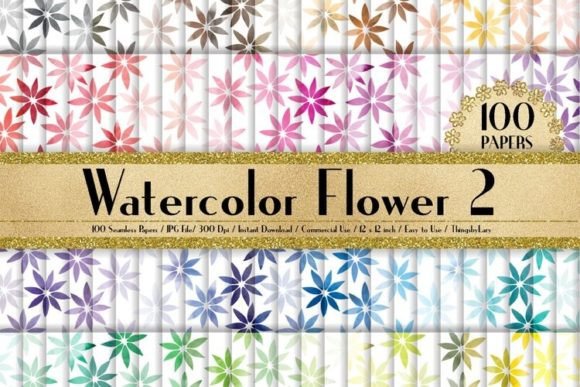 Download Watercolor Daisy Flower Papers - Daisy flower Collection