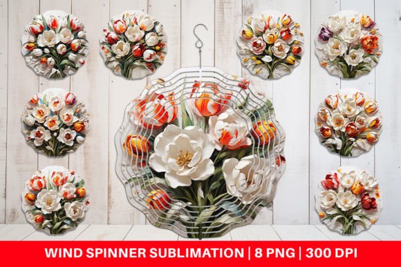 Download Wind Spinner 3D Tulip Flower Painting - Flower painting Collection