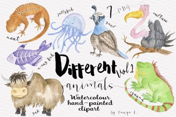 Download Watercolor Animals Clipart - Premium Bundle