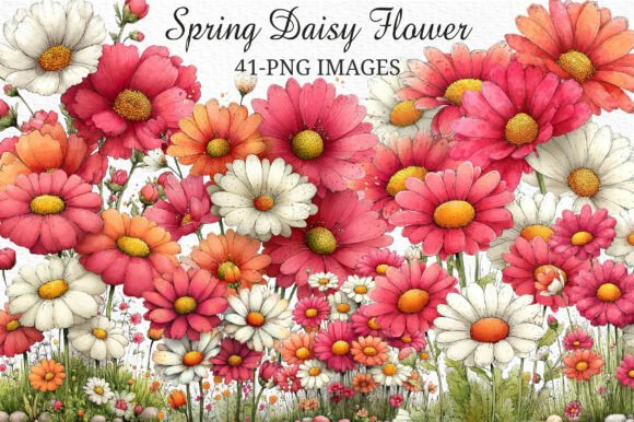Download Spring Daisy Flower Clipart Png Bundle - Daisy flower Collection