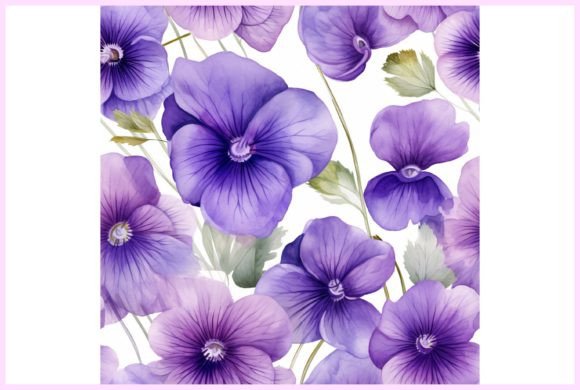 Download Violet Flowers Seamless Pattern - Violet flower Collection