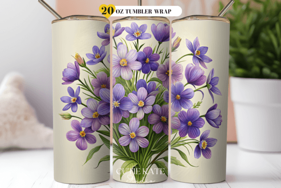Download Wildflowers Tumbler Wrap, Violet Flowers - Violet flower Collection
