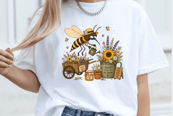 Download Bee Garden Flowers PNG - Garden Collection