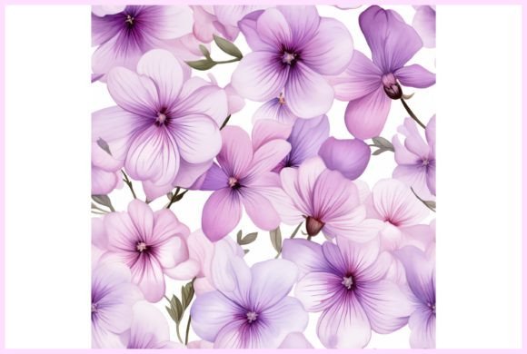Download Violet Flowers Seamless Pattern - Violet flower Collection