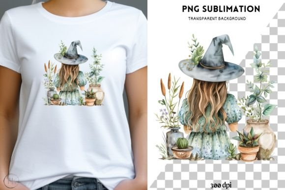 Download Gardening Witch PNG, Digital Prints - Garden Collection