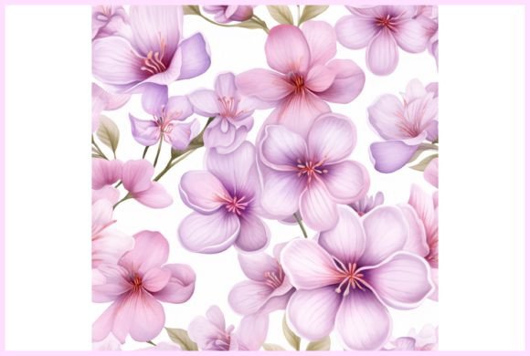 Download Violet Flowers Seamless Pattern - Violet flower Collection