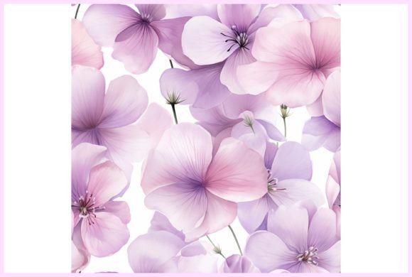 Download Violet Flowers Seamless Pattern - Violet flower Collection