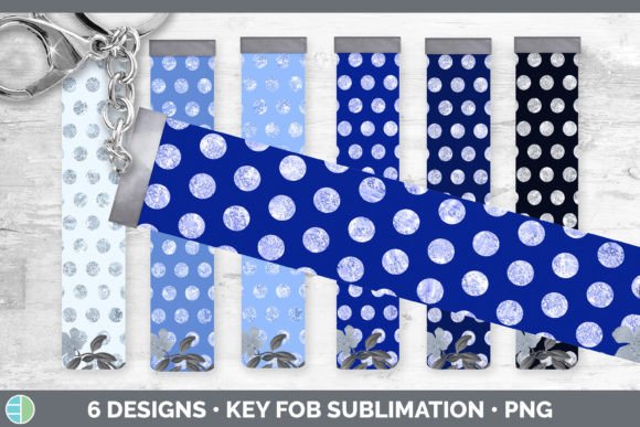 Download Blue Flower Key Fob | Pattern Wristlet S - Blue flower Collection