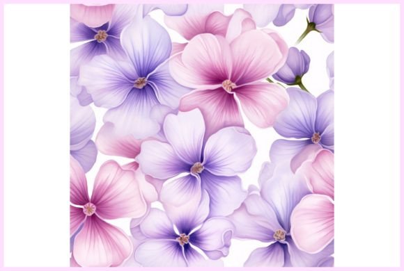 Download Violet Flowers Seamless Pattern - Violet flower Collection