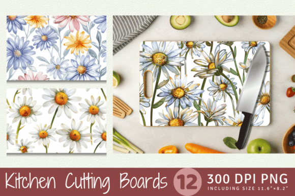 Download Watercolor Daisy Flower Cutting Boards S - Daisy flower Collection