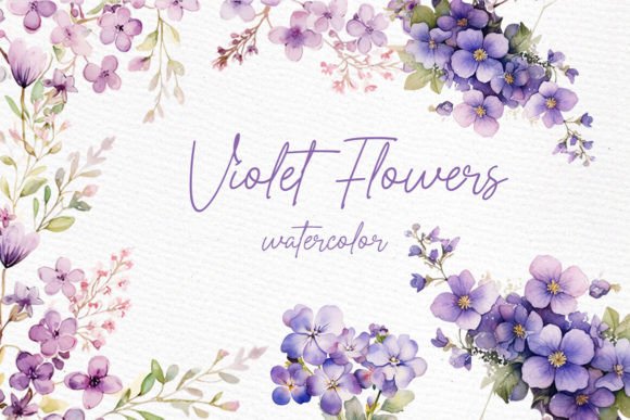 Download Violet Flowers Clipart Spring Flowers - Violet flower Collection