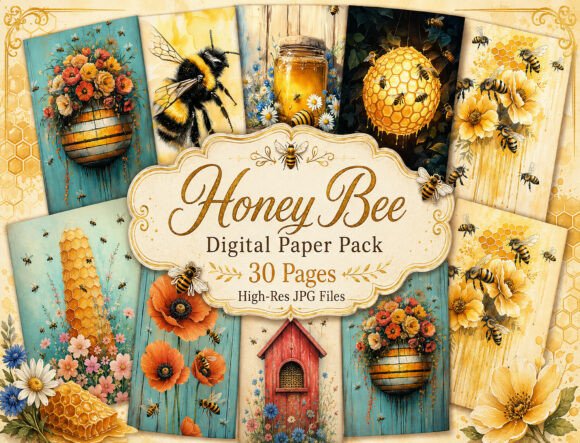 Download Vintage Bee Garden Backgrounds - Garden Collection