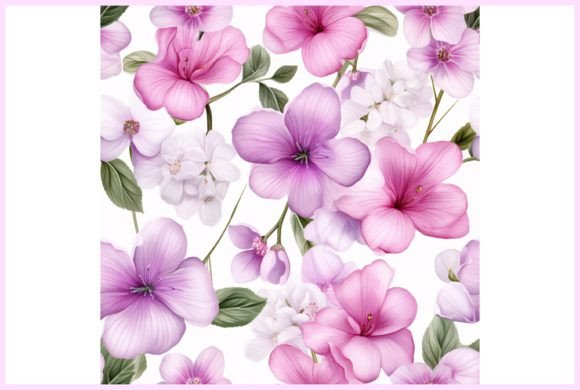 Download Violet Flowers Seamless Pattern - Violet flower Collection