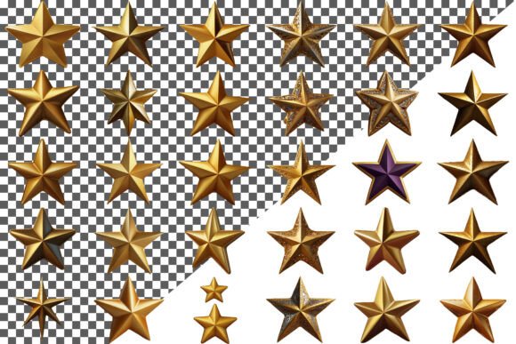 Download Golden Star Icon in 3D Style Isolated - Isolated Collection
