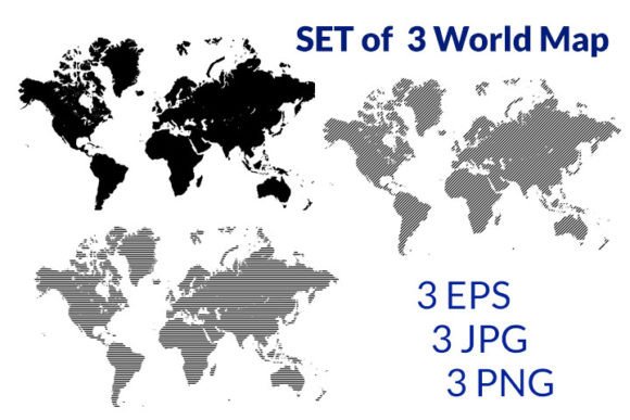 Download Set of Three World Map Symbol Isolated - Premium Resources