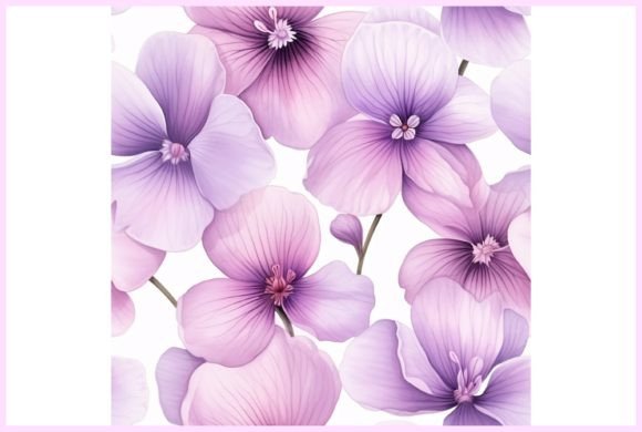 Download Violet Flowers Seamless Pattern - Violet flower Collection