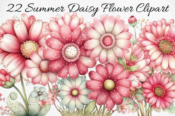 Download Summer Daisy Flower Clipart - Premium Bundle