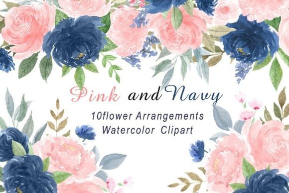 Download Pink and Dark Blue Flower Bouquets - Blue flower Collection